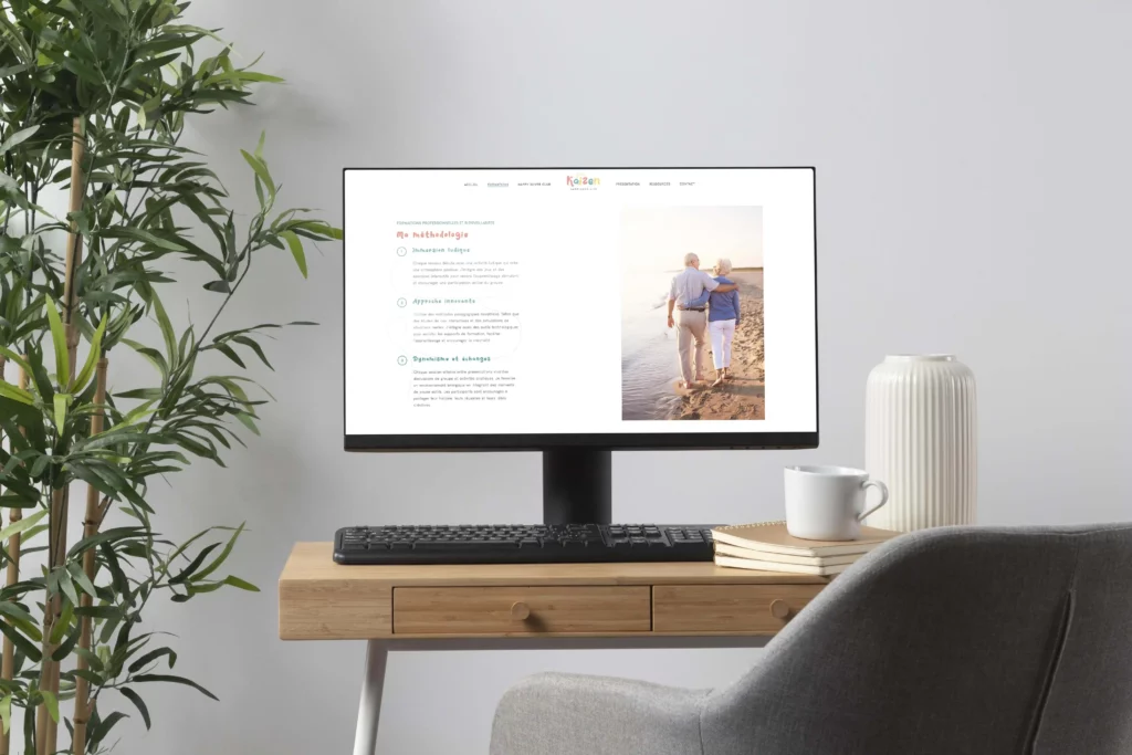 Exemple d'une réalisation de l'Agence Innova pour Kaizen Happiness Life (Amandine Clavaud)